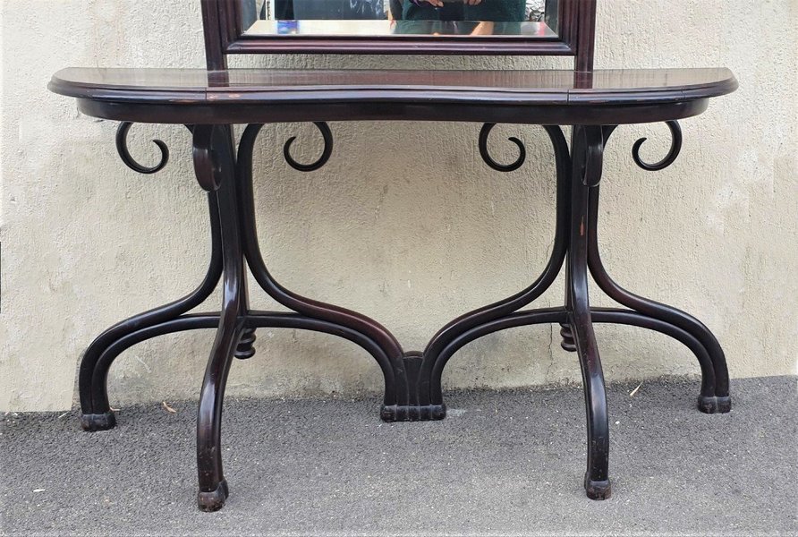 Att. In Thonet, Console With Large Mirror, Late Nineteenth Early Twentieth Century photo 2000.0