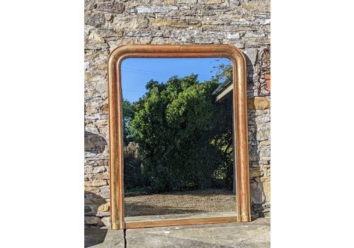Beautiful Antique French Arched Gilt Mirror