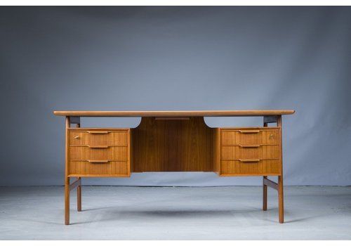 Model 75 Teak Desk By Gunni Omann For Omann Jun Furniture Factory, 1960s