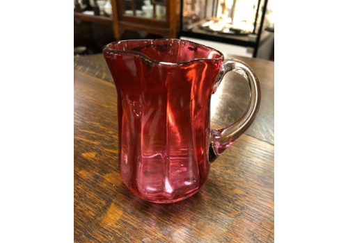 Victorian Cranberry Glass Jug, 1800s