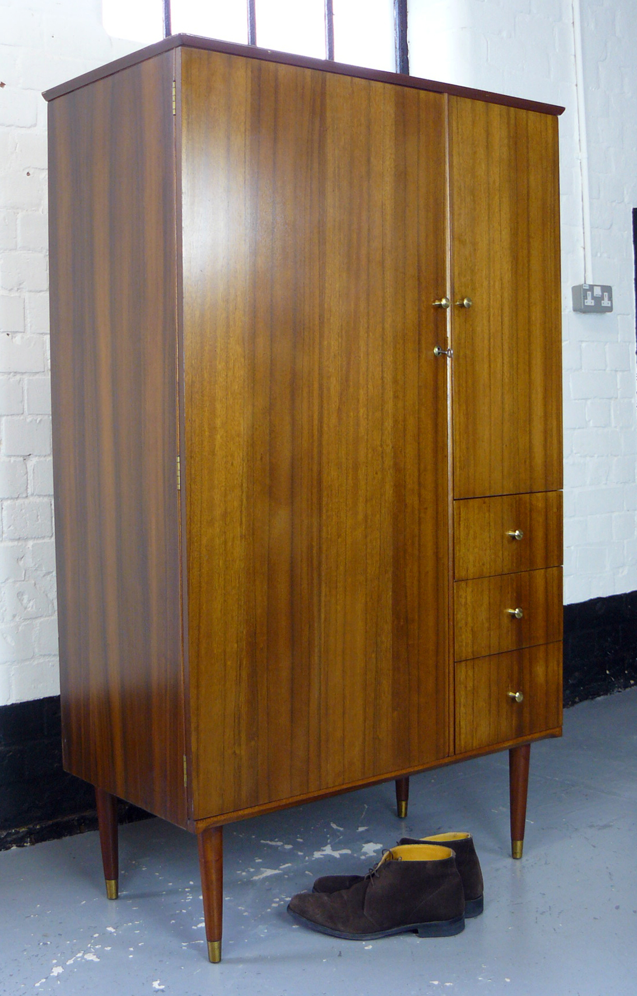 Mid Century Uniflex Tallboy/ Small Wardrobe Vinterior