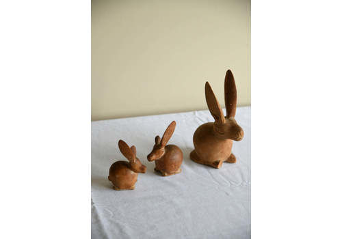 Vintage Wooden Rabbit Ornaments