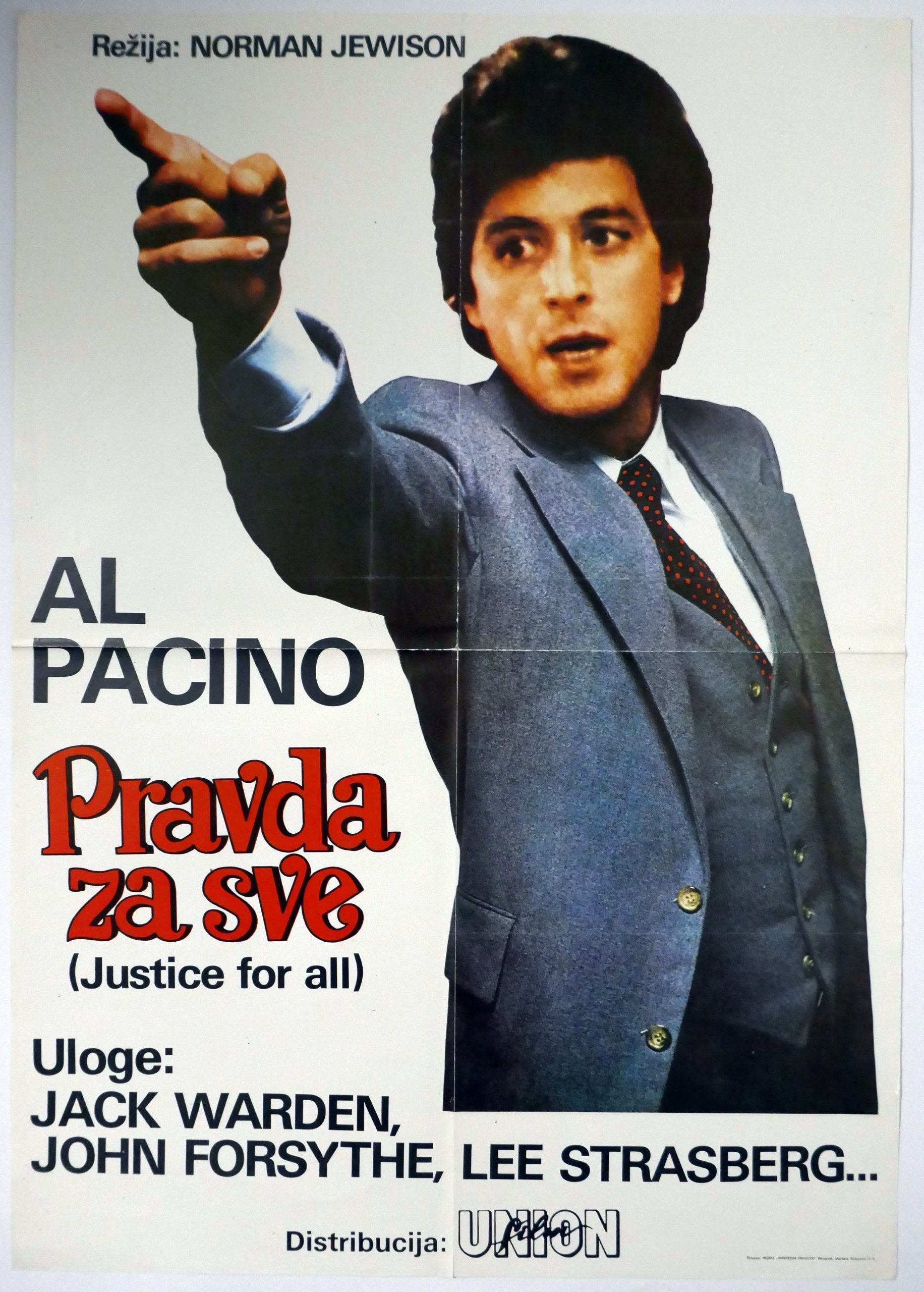 Original Vintage Movie Poster And Justice For All Al Pacino Norman