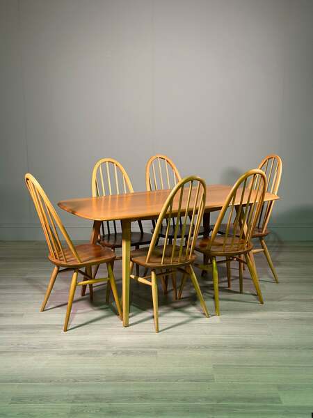 Vintage Ercol Dining Table And Six Chairs | Ercol | Vinterior