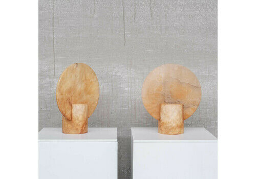 Pair Of Alabaster Spanish Table Lights