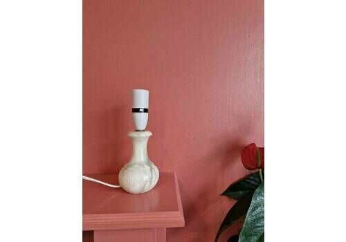 Vintage Midcentury Marble Onyx Lamp 1970s 1980s Bayonet