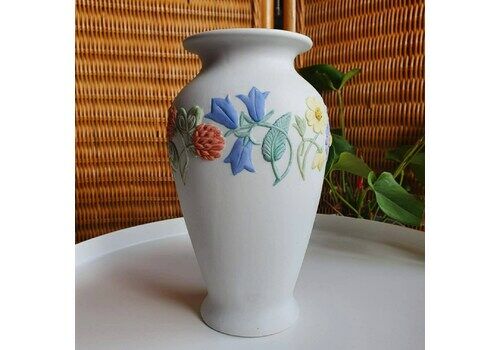 Vintage Floral Ceramic Pottery Vase By Meadow Fine China Christopher Wren