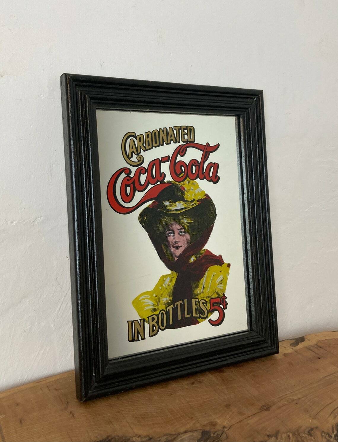 Vintage Coca Cola Mirror Soft Drink Advertising Collectibles