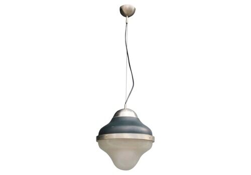 Mid Century Italian Ceiling Lamp Oluce Style Ostuni 1960s Black Glass Murano