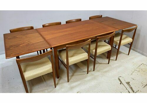Large Teak Extending Dining Table