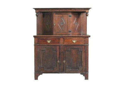Antique Oak Court Cupboard Antique Oak Dresser Home Cocktail Bar Oak Cabinet