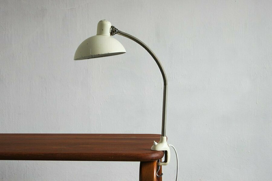 Bauhaus White Table By Christian Dell For Kaiser Idell / Kaiser Leuchten, 1950s photo furniture