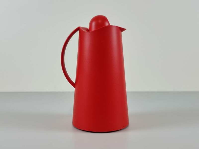 Contemporary Design Vintage Alfi La Ola Red Plastic Vacuum Flask