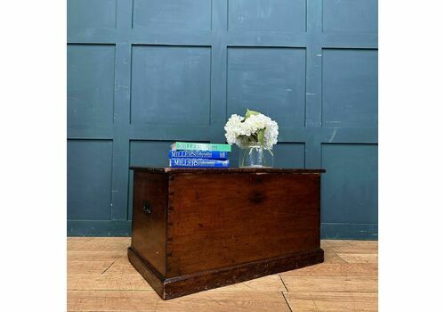 Antique Pine Trunk / Chest/Trunk Coffee Table /Rustic Box Storage / Toy Storage