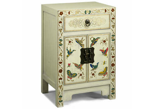 Small Butterfly Cabinet, Cream Lacquer