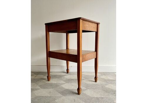 Arts And Crafts Oak Side Table With Shelf
