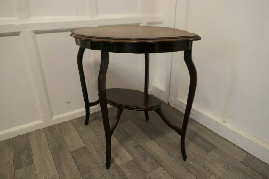 Oval Shaped Walnut Occasional Table photo furniture