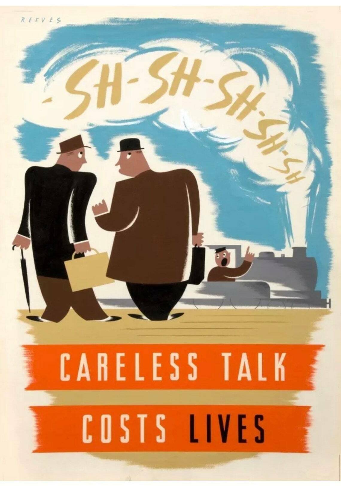 Ww2 Propaganda Poster “Careless Talk Costs Lives” Vinterior