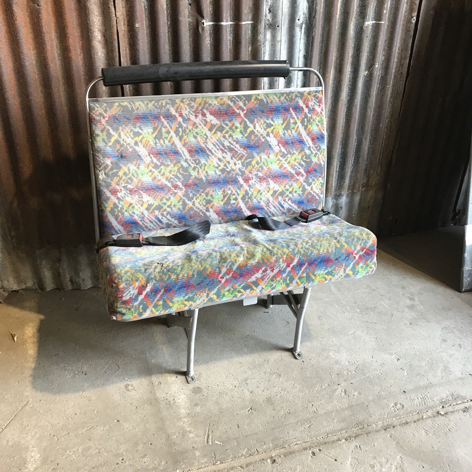 Retro Bus Bench Seating Man Cave Diner Seat Chair Vintage Dining Cafe Bar Pub C Retro Bus Bench Seating Man Cave Diner Seat