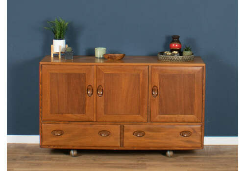 Vintage Retro Ercol Windsor Blonde Elm Sideboard Model 468