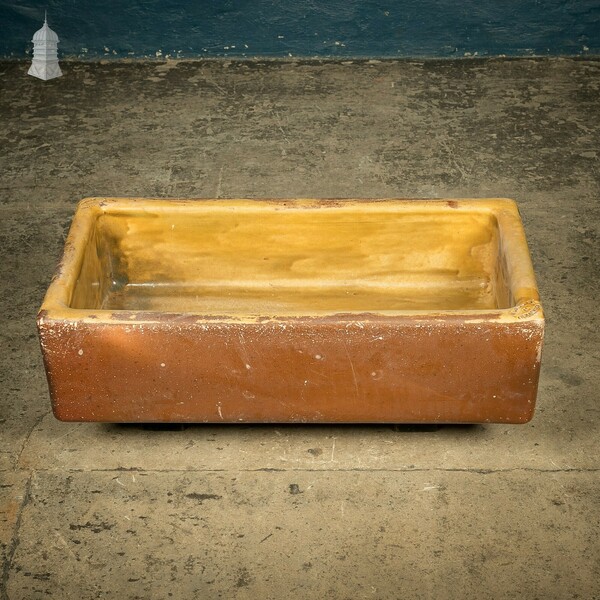 Trough Sink Planter, Worn Salt Glaze, Stamped ‘Hurlford By Kilmarnock’ Vinterior