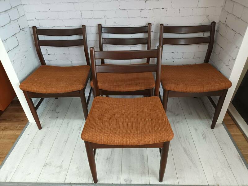 Vintage G Plan Dining Chairs X 4 Retro Seats Teak Mid Century Slat Back